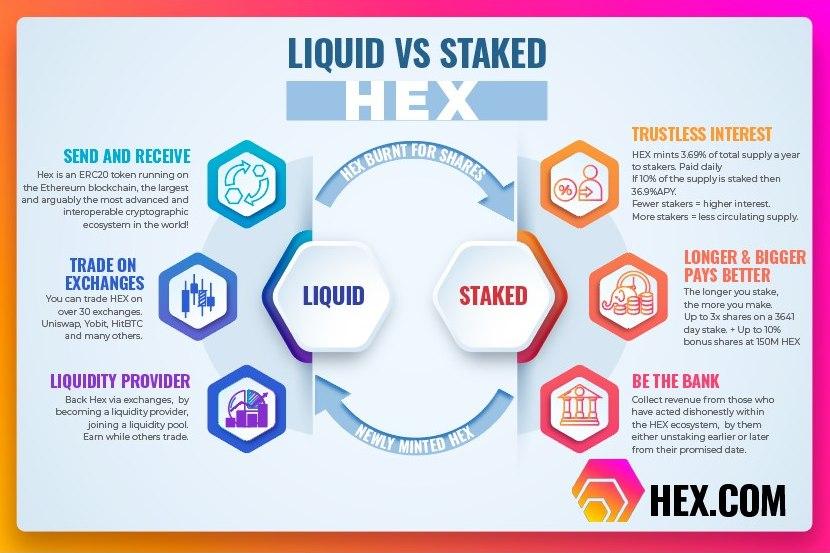 Liquid HEX vs Staked HEX